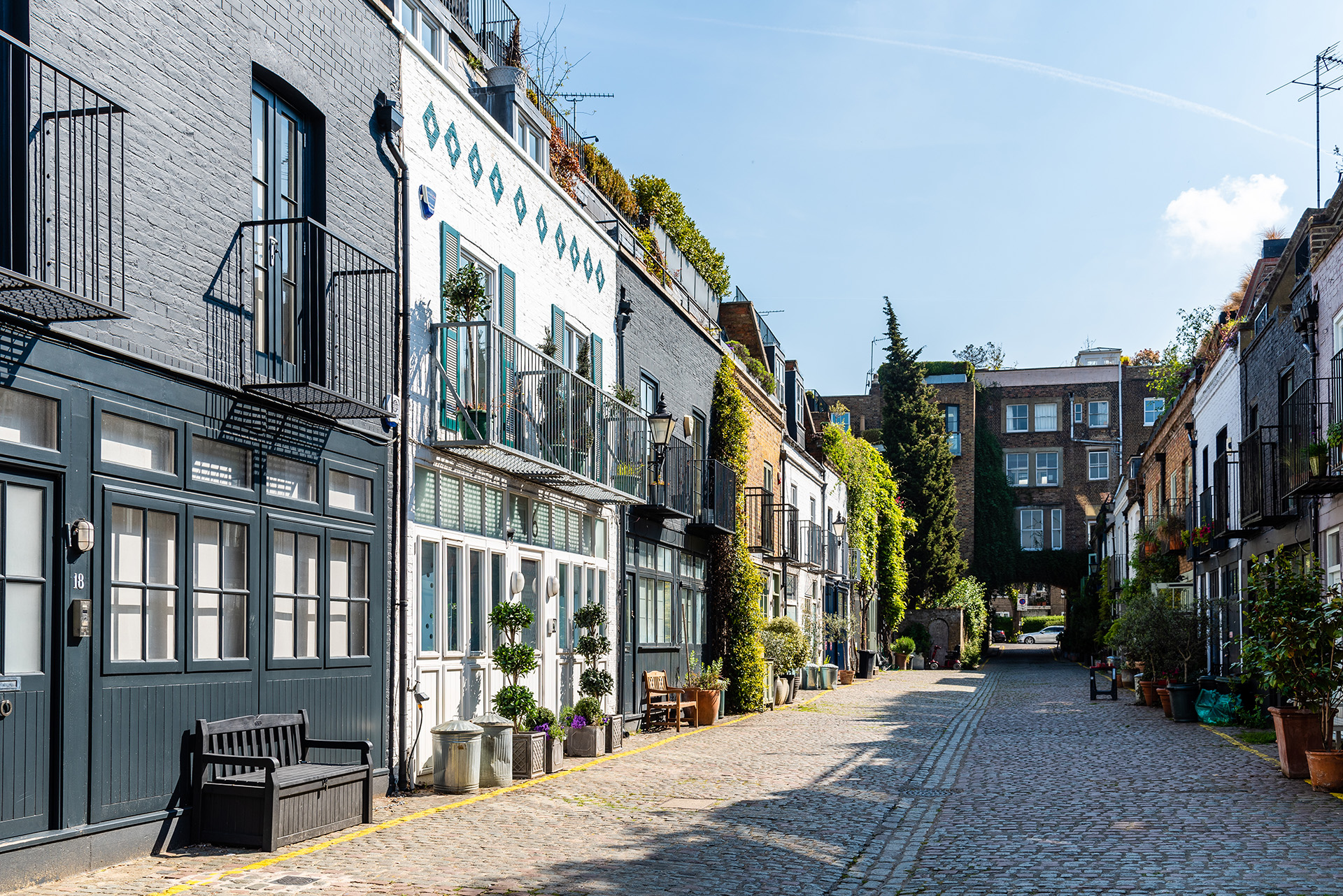 A Row of Commercial and Residential Properties For Party Wall Services